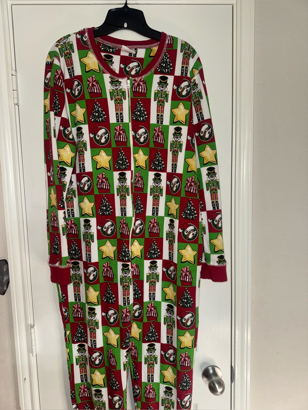 Buc-ee’s Red & Green Nutcracker Holiday One-Piece Pajamas